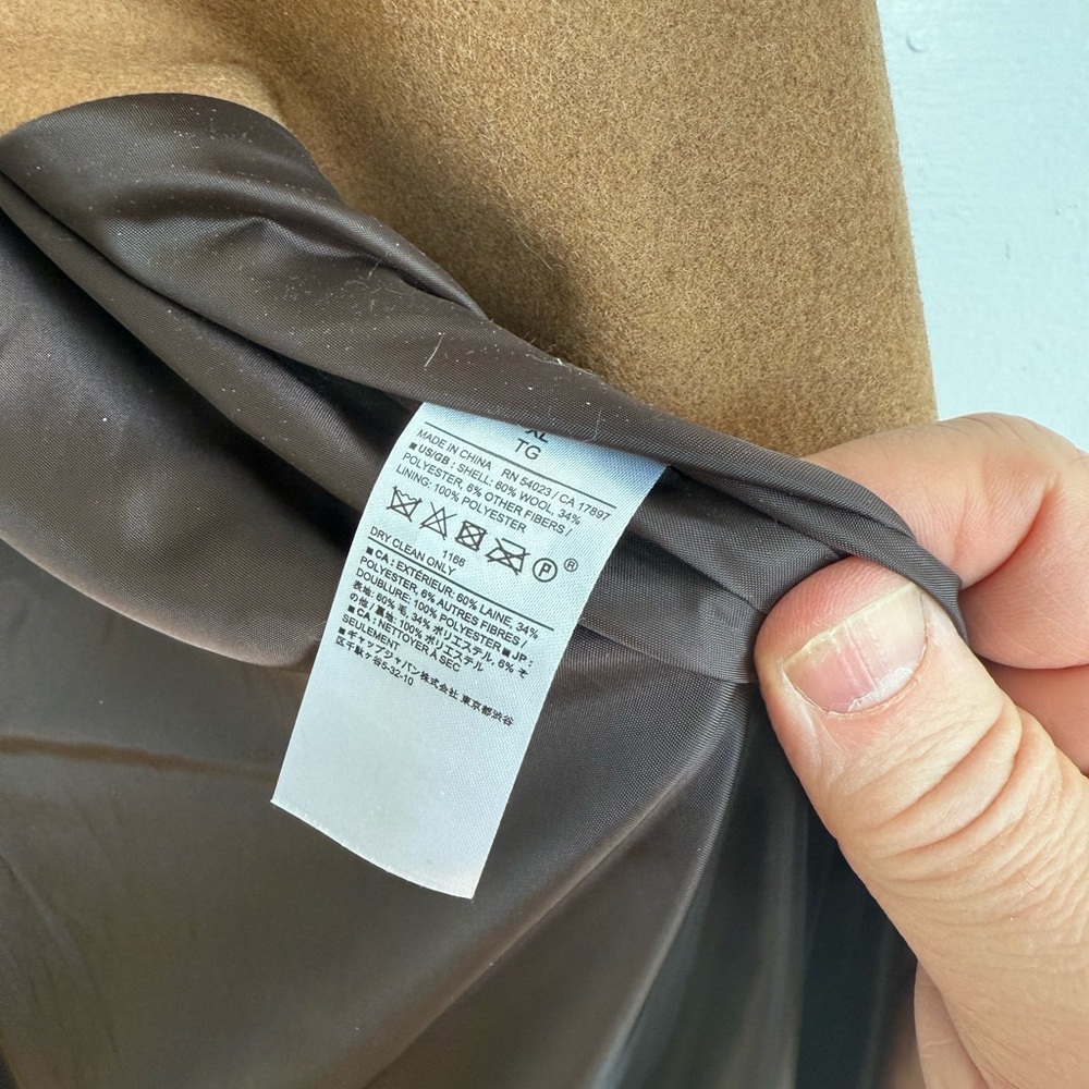 Camel Top Coat Banana Republic Wool blend Coat - Picture 3 of 6